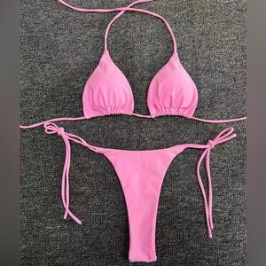 SEXY THONG BIKINI SET NEW 

Pink bikini set, top and bottoms #beachwear